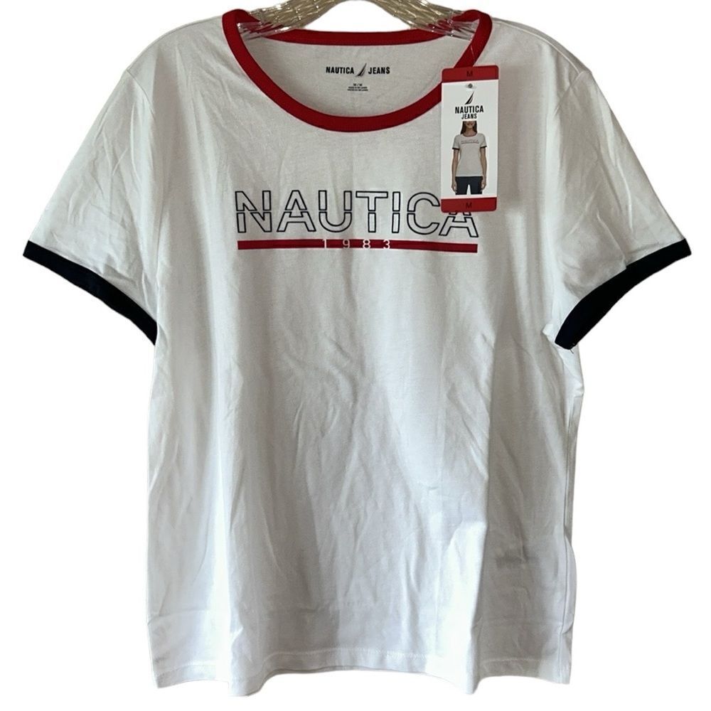 NEW Nautica White Signature Tee